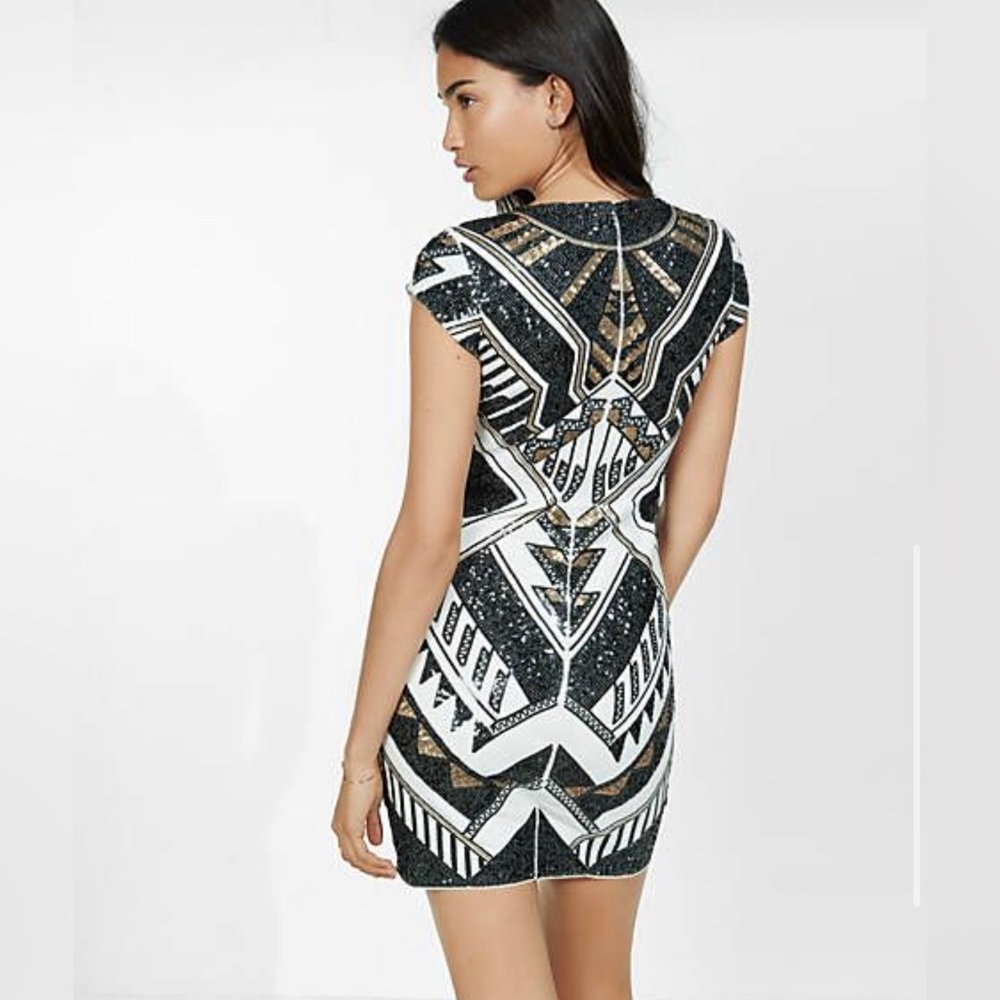 Express sequin dress xs